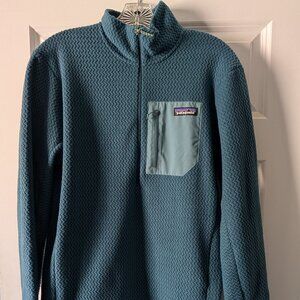 Patagonia Men’s R1 Air Zip-Neck Fleece - Medium, Tidal Teal